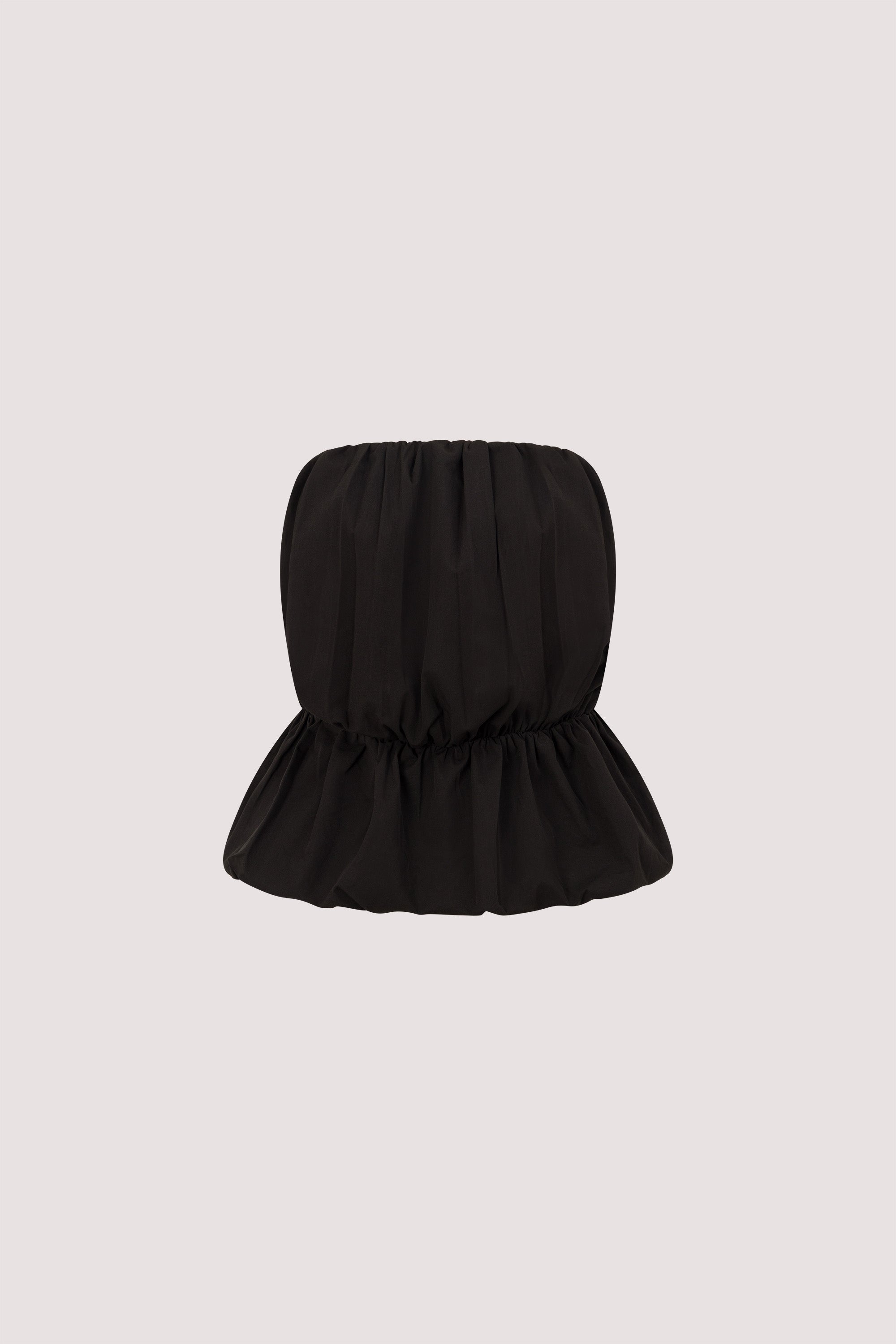 MARTINA BLACK COTTON BUBBLE TOP 