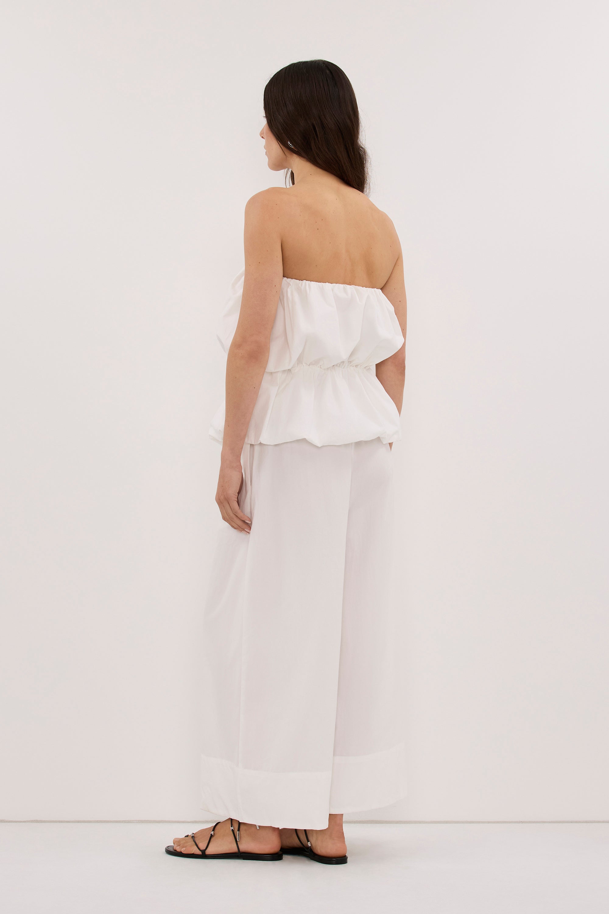 MARTINA WHITE COTTON BUBBLE TOP 
