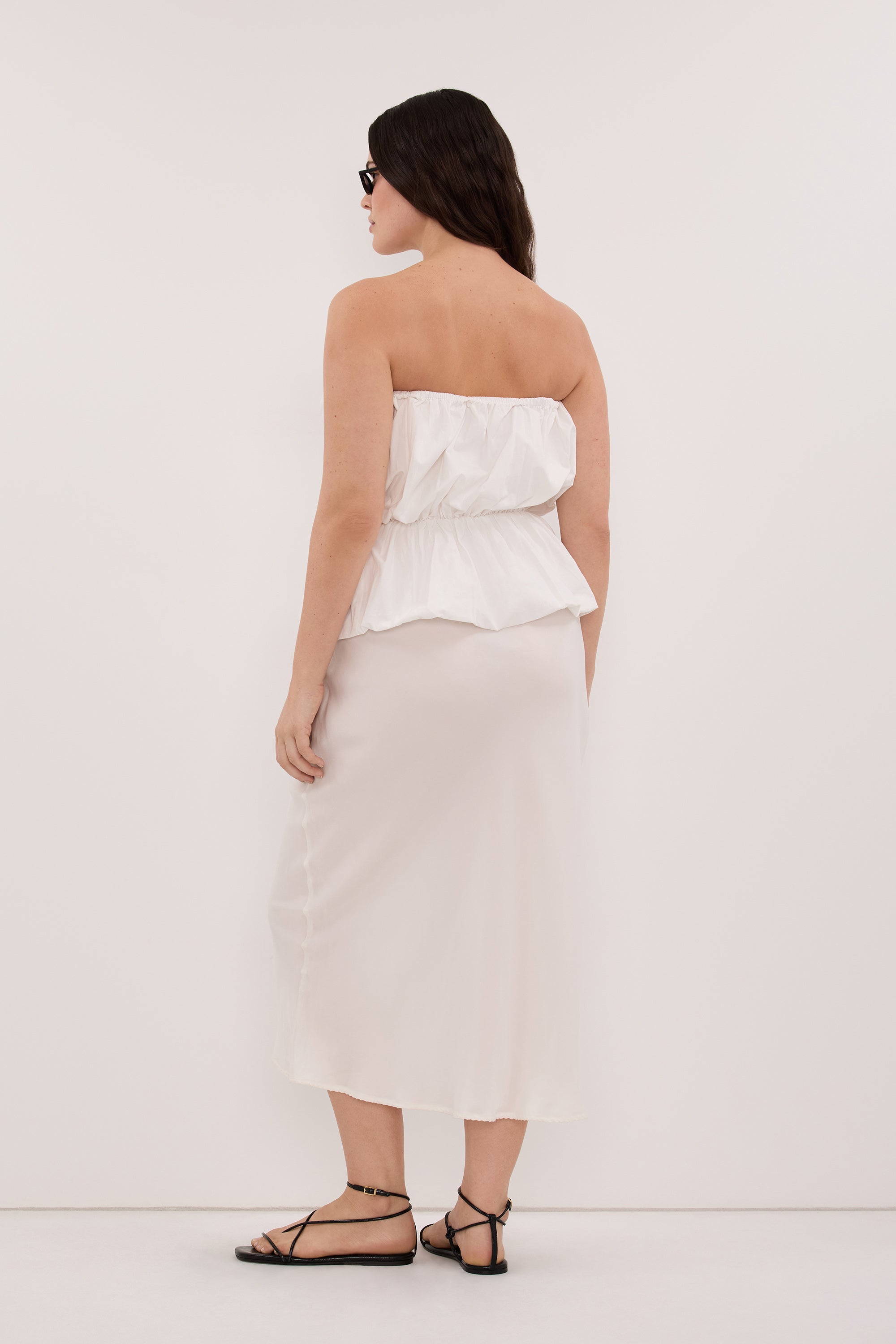 MARTINA WHITE COTTON BUBBLE TOP
