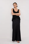 CHARLI BLACK SATIN MAXI SKIRT