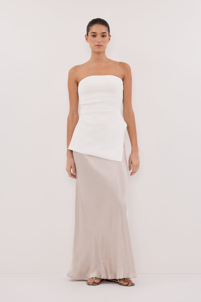 CHARLI CHALK SATIN MAXI SKIRT