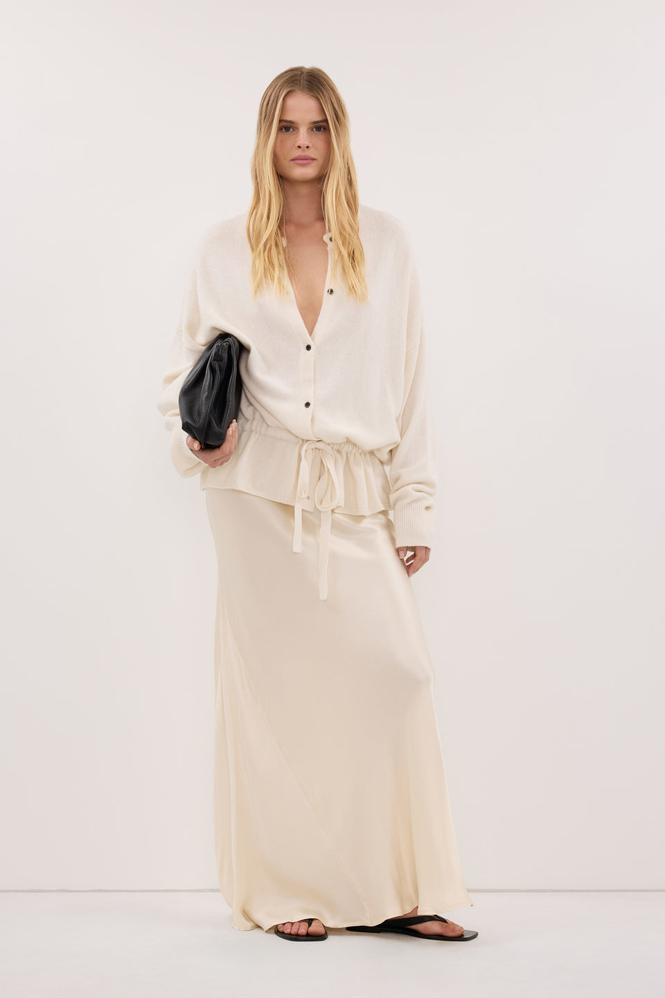 CHARLI CREAM SATIN MAXI SKIRT