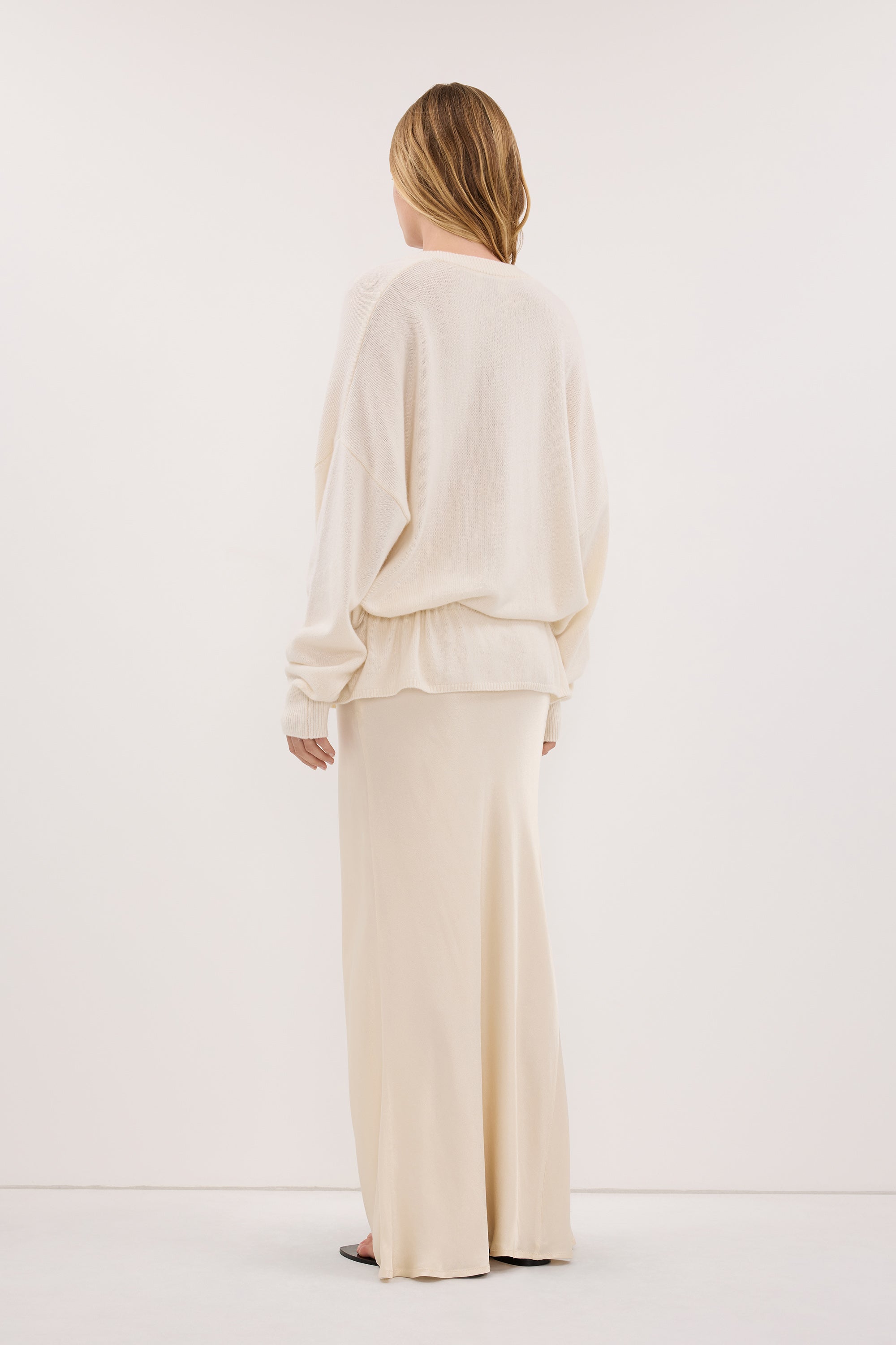 CHARLI CREAM SATIN MAXI SKIRT