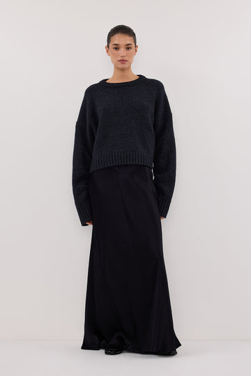 CHARLI INK SATIN MAXI SKIRT