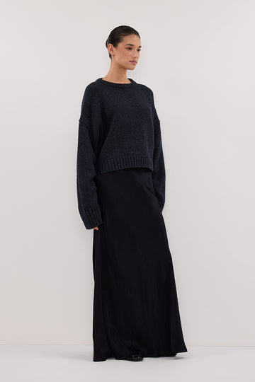 CHARLI INK SATIN MAXI SKIRT