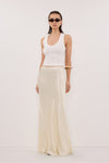 CHARLI STRAW SATIN MAXI SKIRT