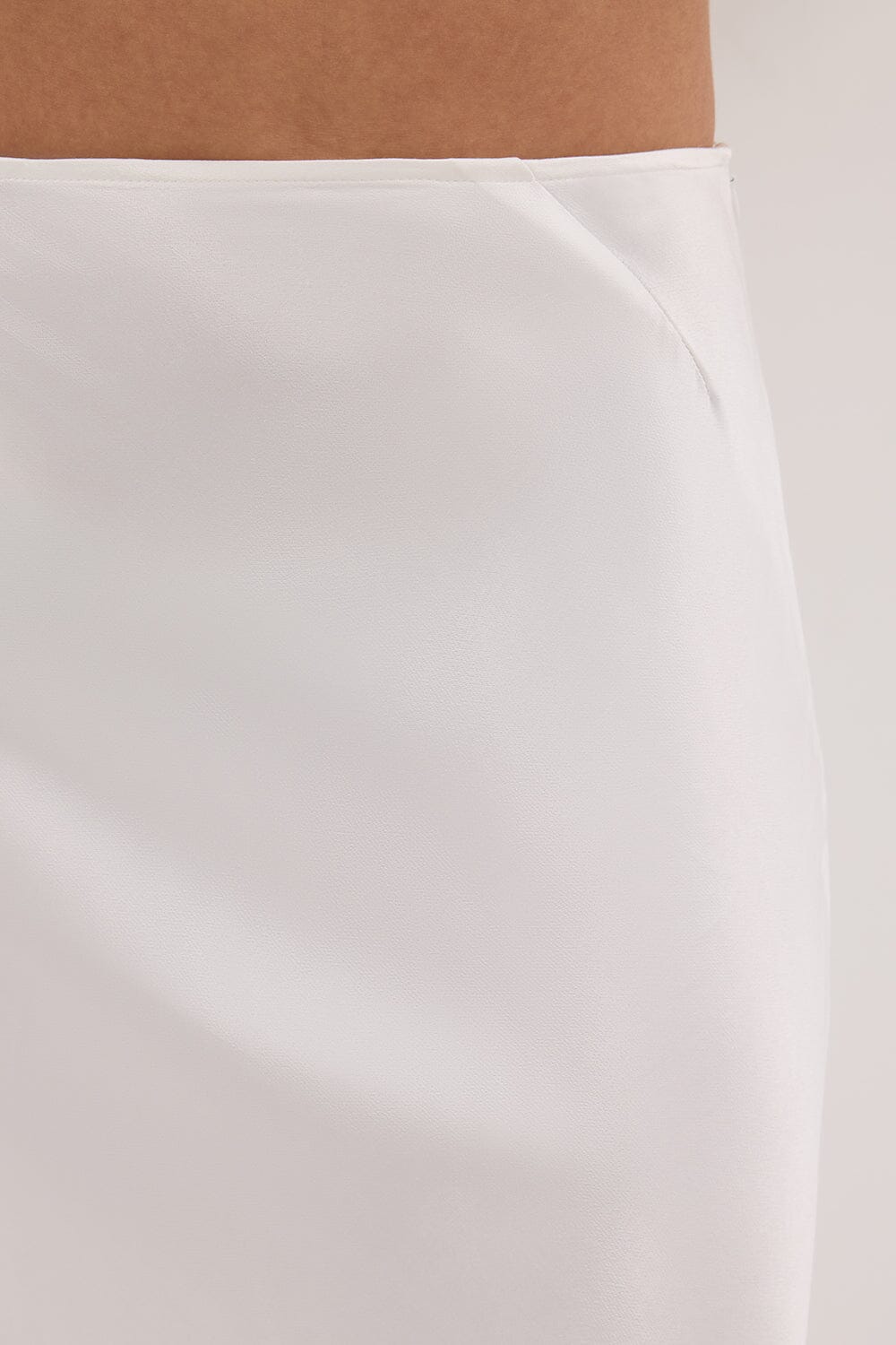 CHARLI WHITE SATIN MAXI SKIRT Clothing DISSH Boutiques 