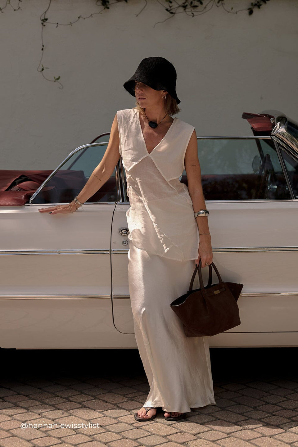 CHARLI WHITE SATIN MAXI SKIRT Clothing DISSH Boutiques 