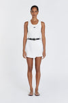 ASTER WHITE LINEN SKORT