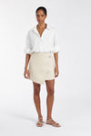 TOMMY SAND LINEN MINI SKIRT