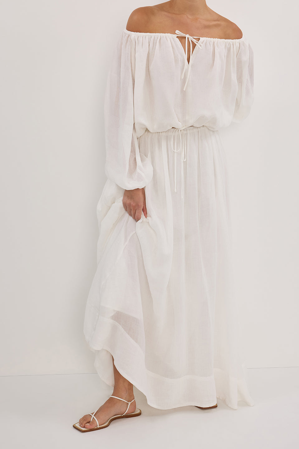 LAYNE WHITE RAMIE MAXI SKIRT Clothing DISSH Boutiques 