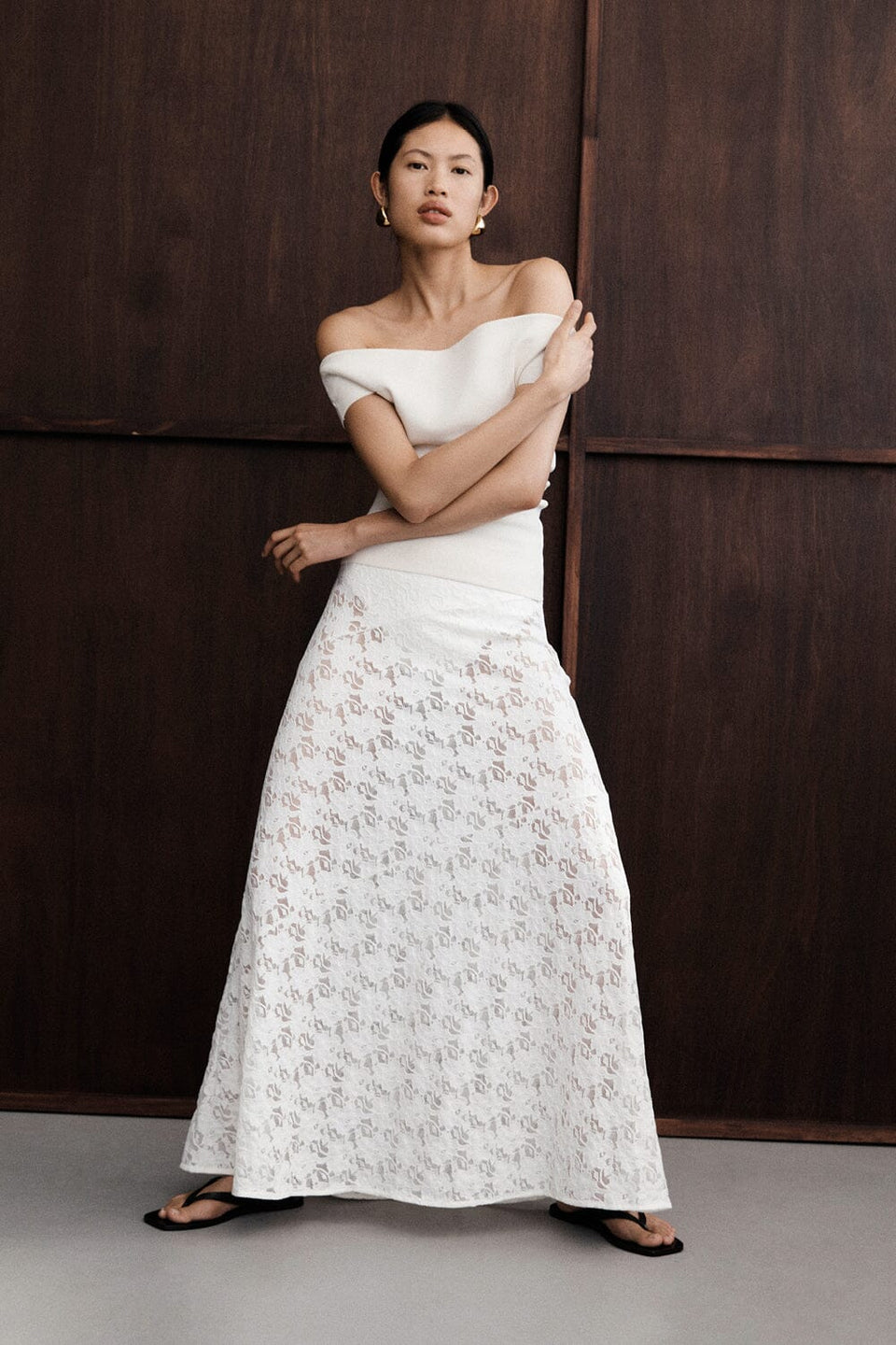 LOULA WHITE LACE SKIRT Clothing DISSH Boutiques 