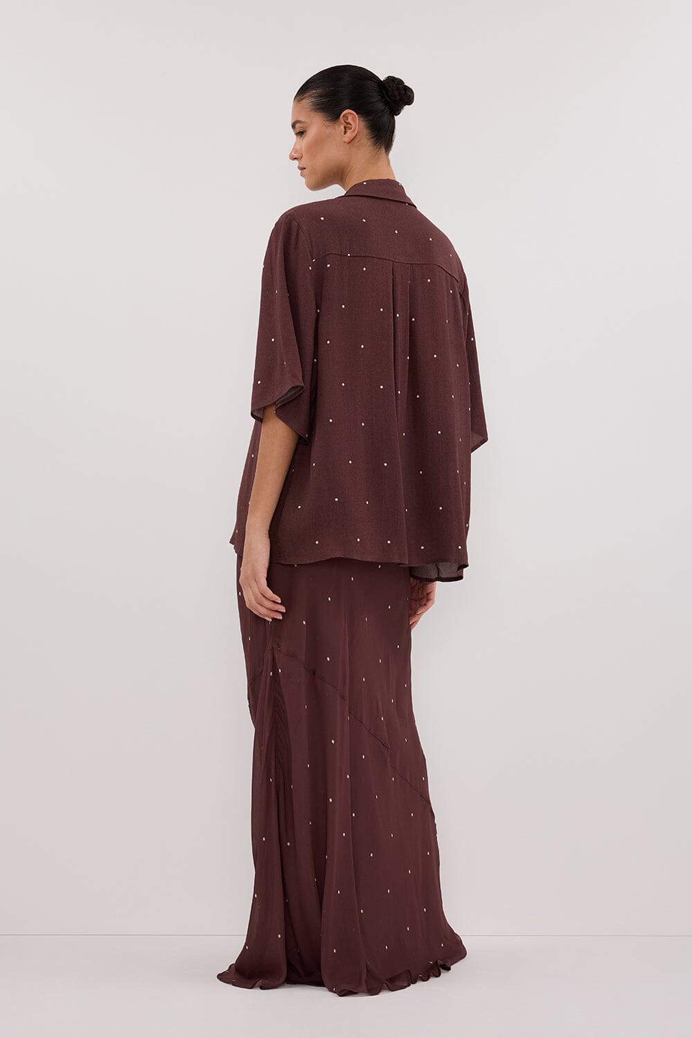 MELROSE WALNUT MIDI SKIRT Clothing DISSH Boutiques 