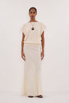 CONNIE SANDSTONE CUPRO MAXI SKIRT