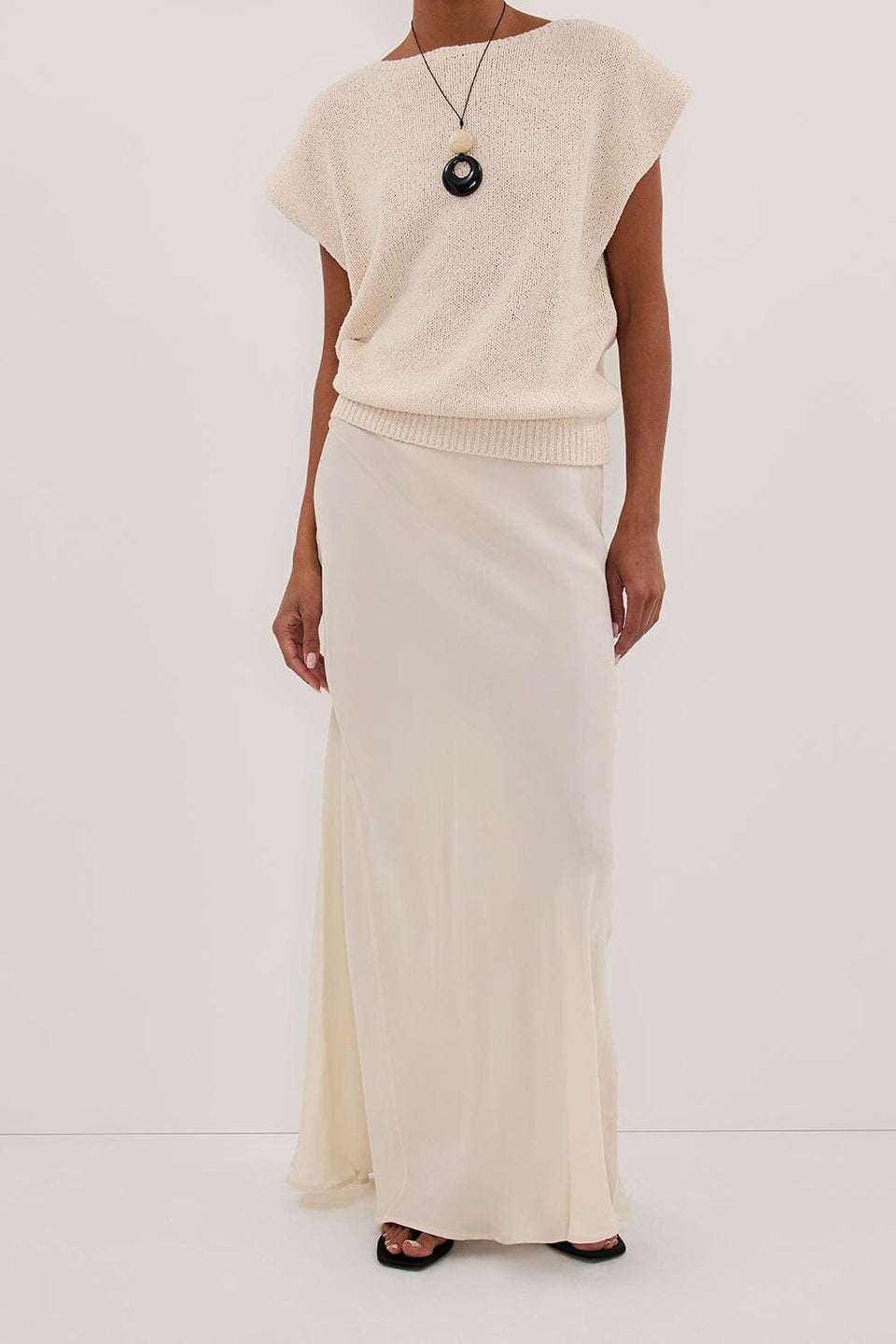 CONNIE SANDSTONE CUPRO MAXI SKIRT Clothing DISSH Boutiques 