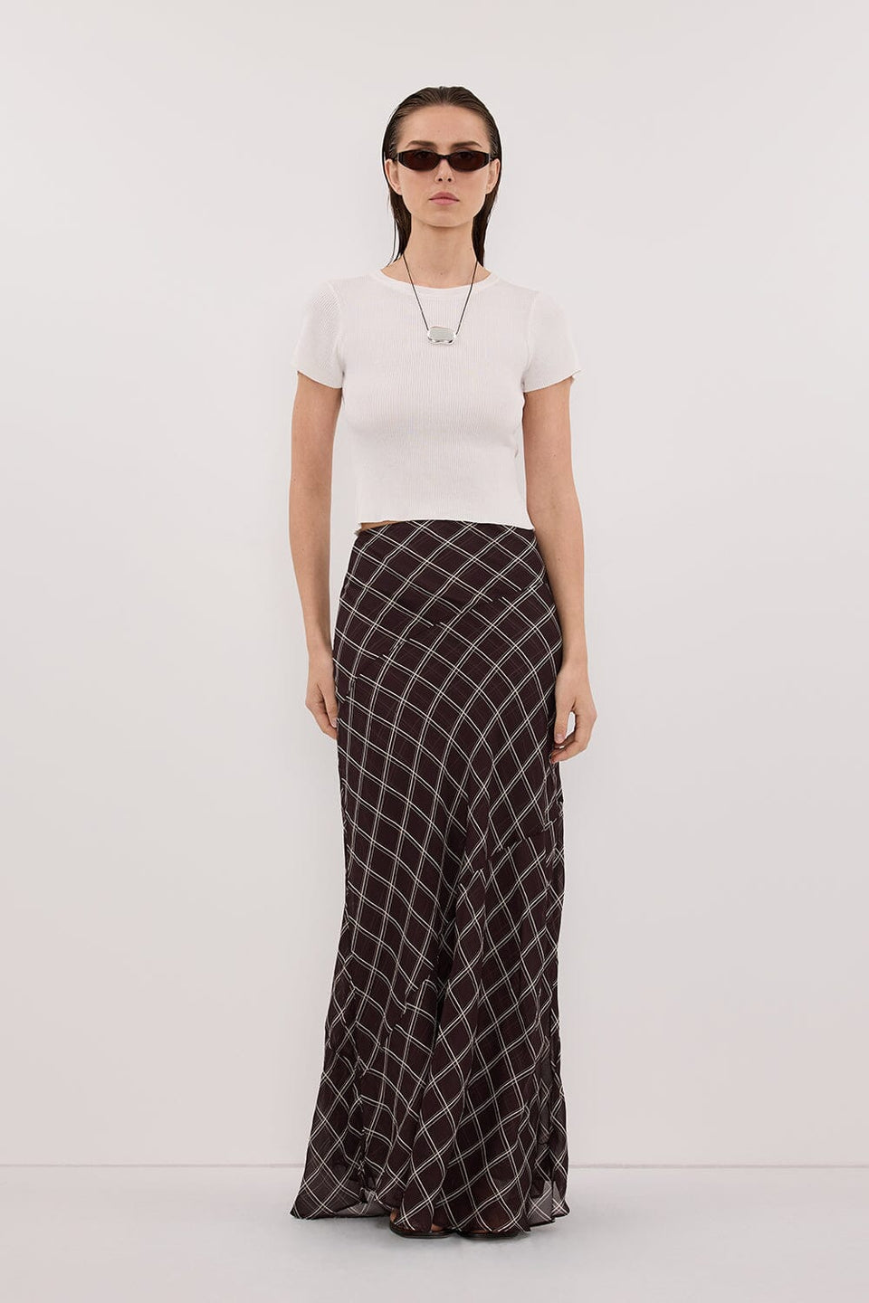 ARLINGTON CHOC MIDI SKIRT Clothing DISSH Boutiques 