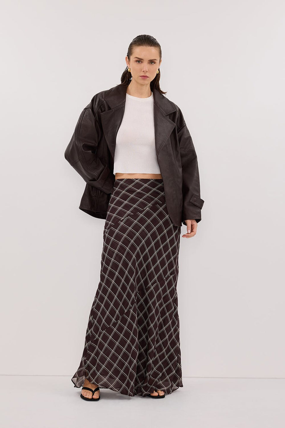 ARLINGTON CHOC MIDI SKIRT Clothing DISSH Boutiques 