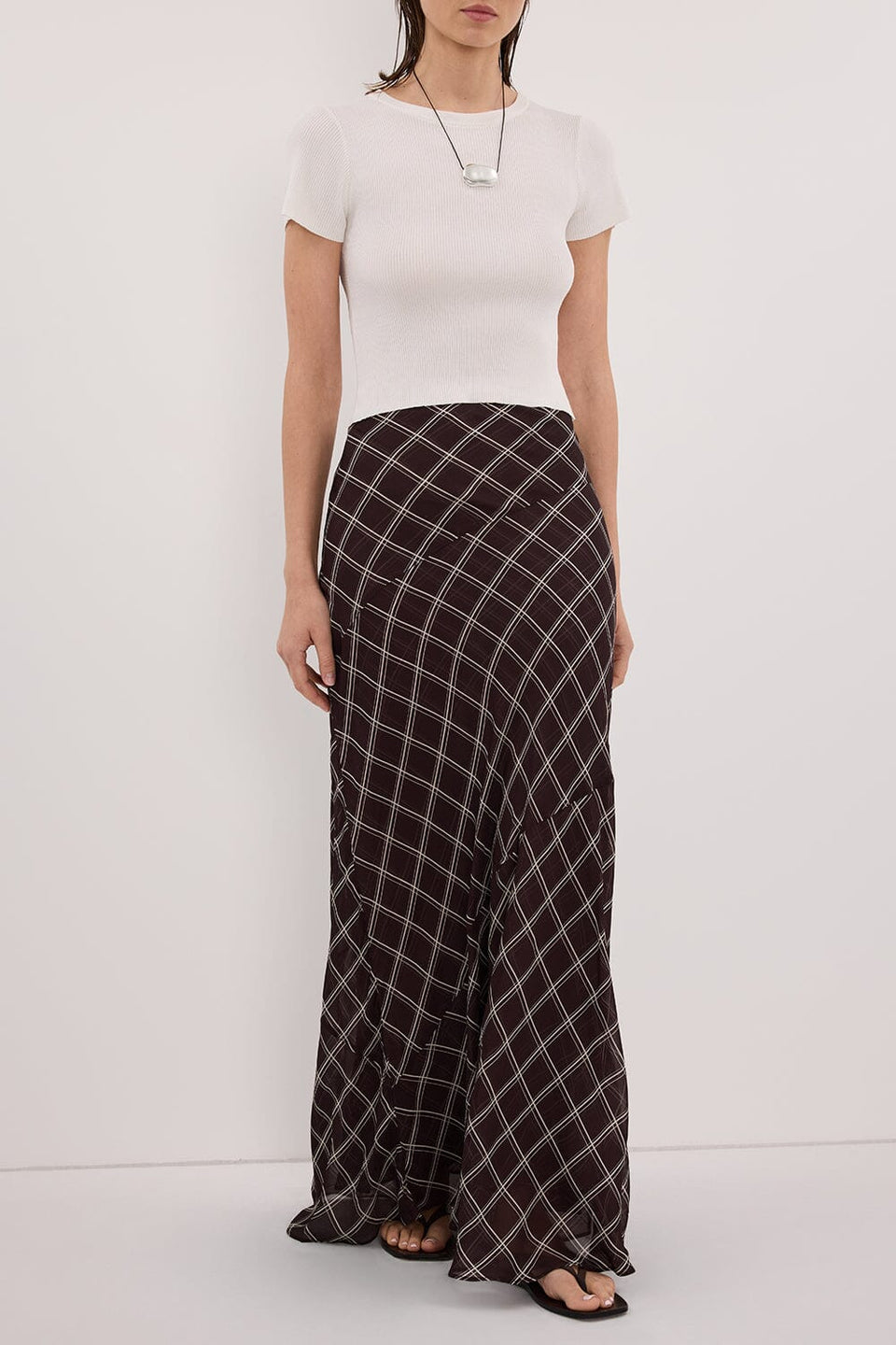 ARLINGTON CHOC MIDI SKIRT Clothing DISSH Boutiques 