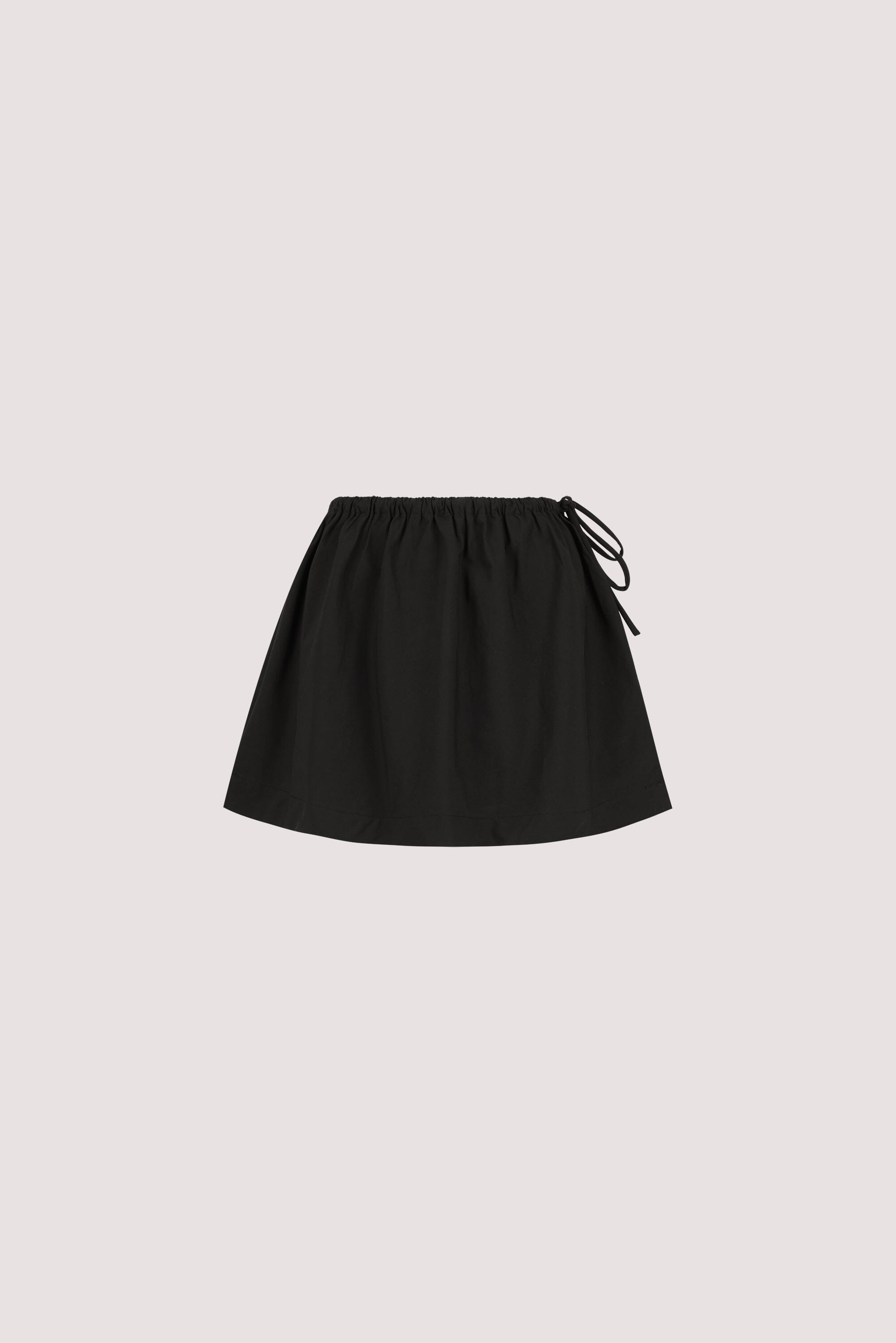 ROMI BLACK COTTON MINI SKIRT