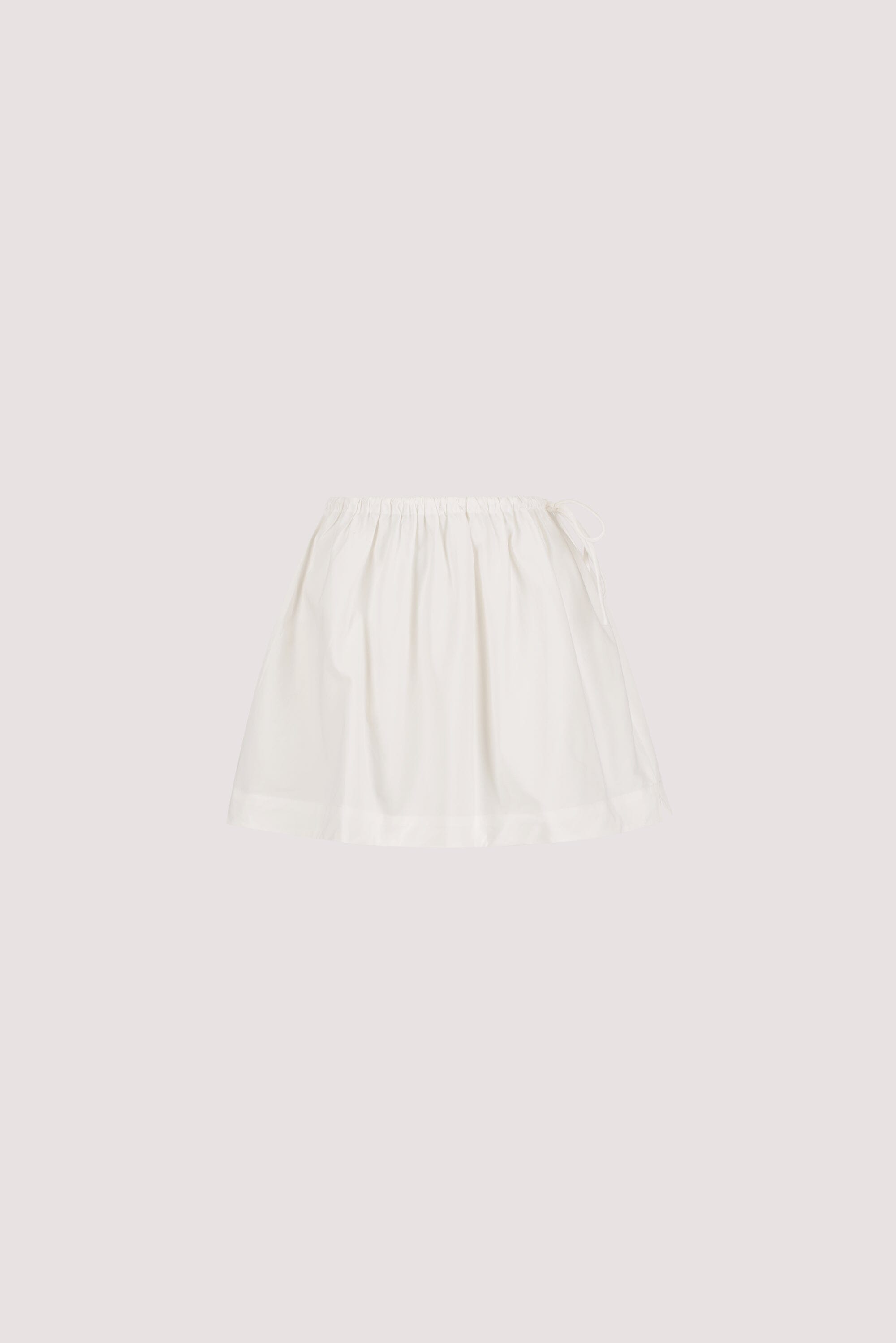 ROMI WHITE COTTON MINI SKIRT