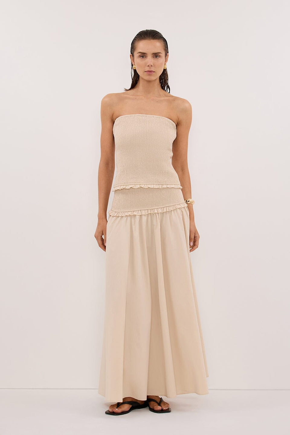 EDIE STONE POPLIN MIDI SKIRT Clothing DISSH Boutiques 6 STONE 