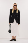 ARELIA WHITE CUPRO MIDI SKIRT
