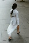 CORALIE WHITE SHEER MIDI SKIRT