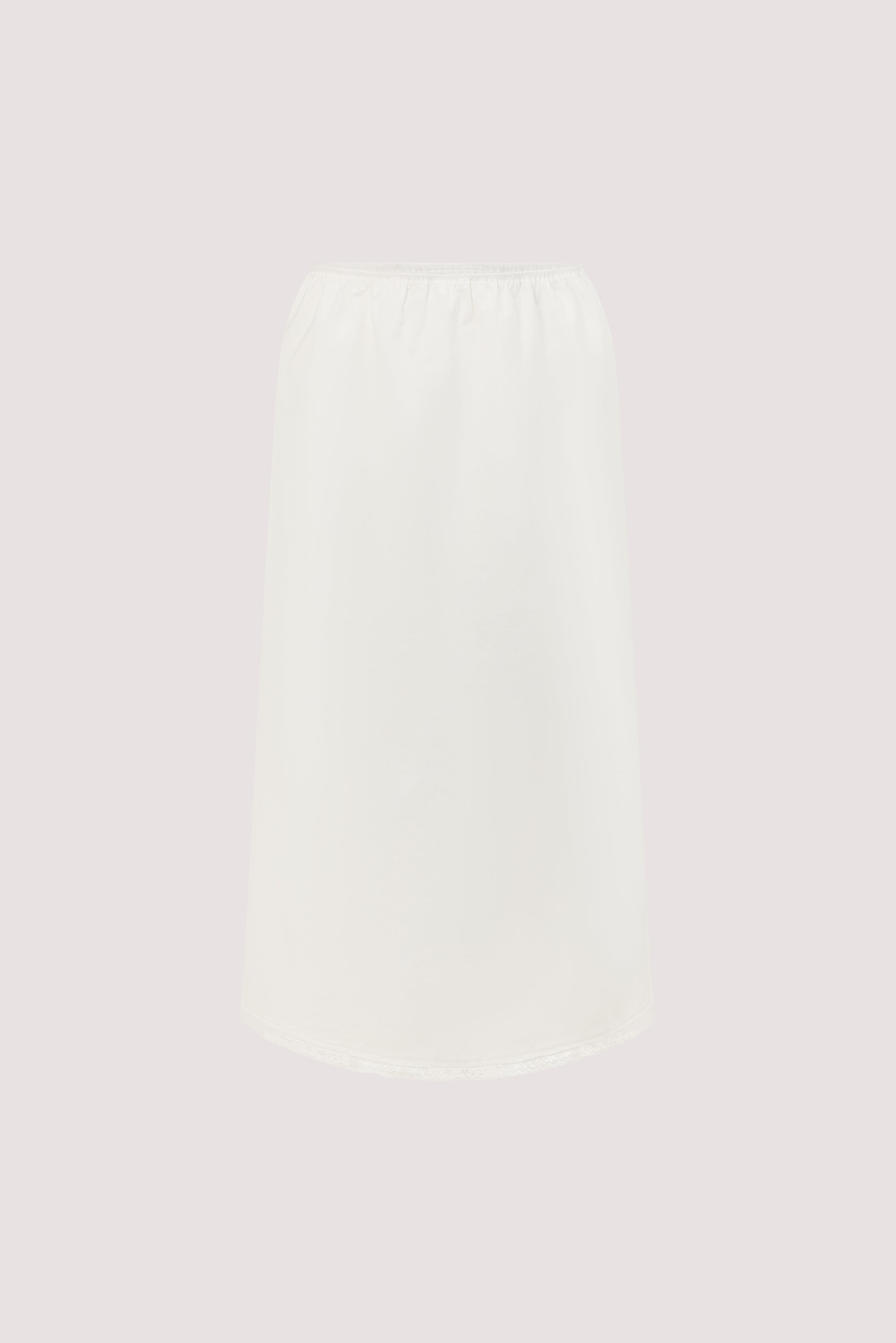 ROSIN WHITE KNEE LENGTH SKIRT
