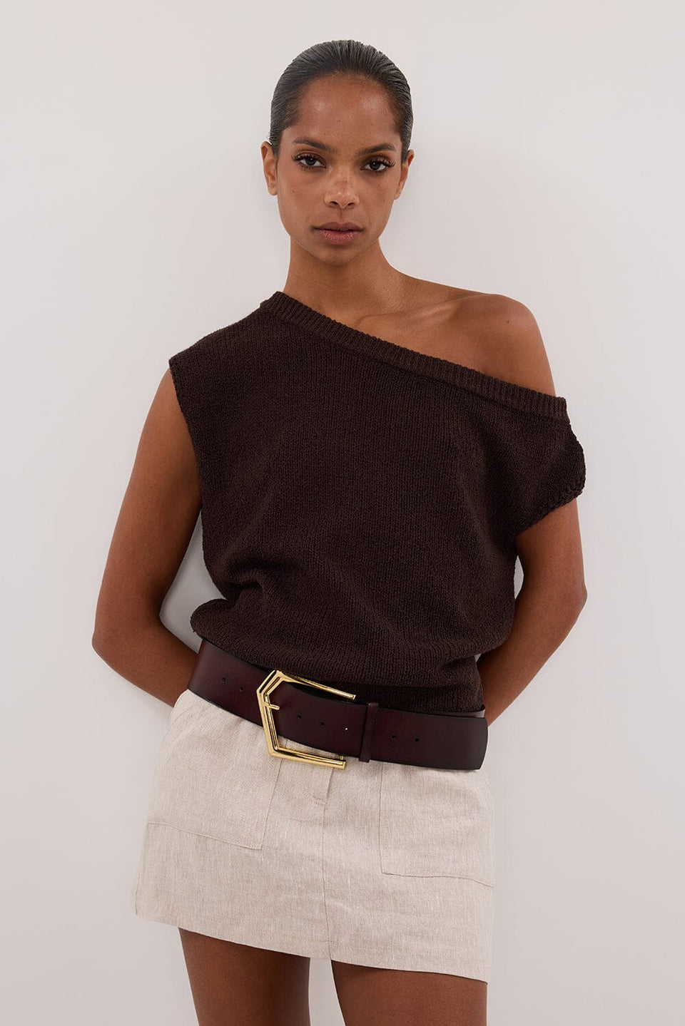 EVA NATURAL LINEN SKORT Clothing DISSH Boutiques 
