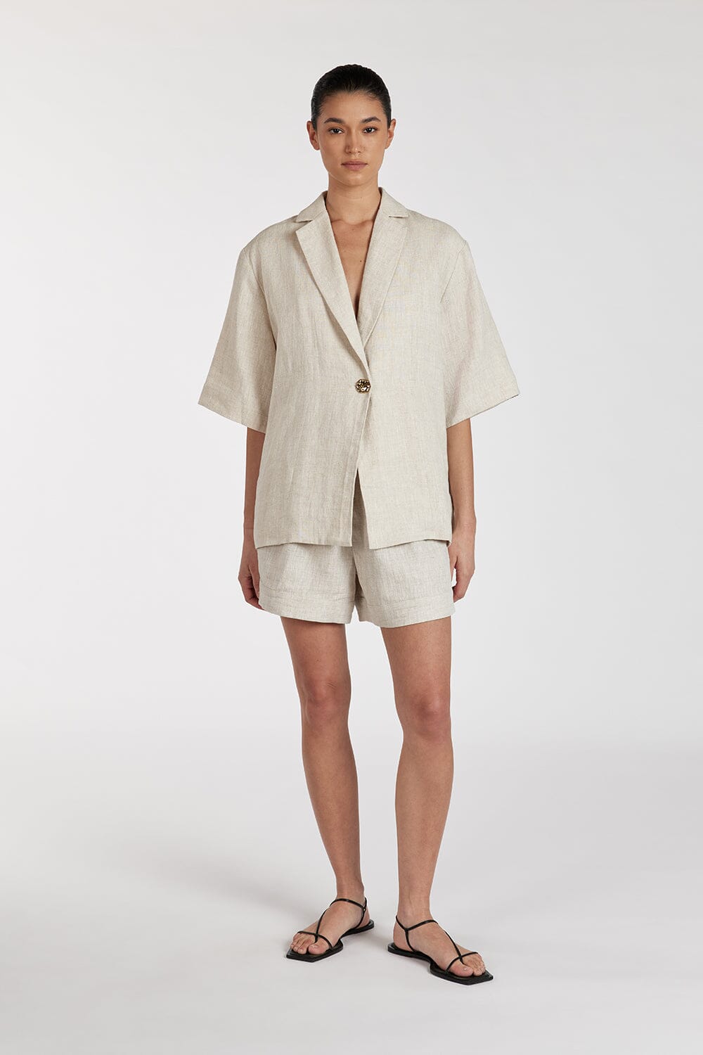 ALONDRA NATURAL LINEN SHORT Clothing DISSH Boutiques 