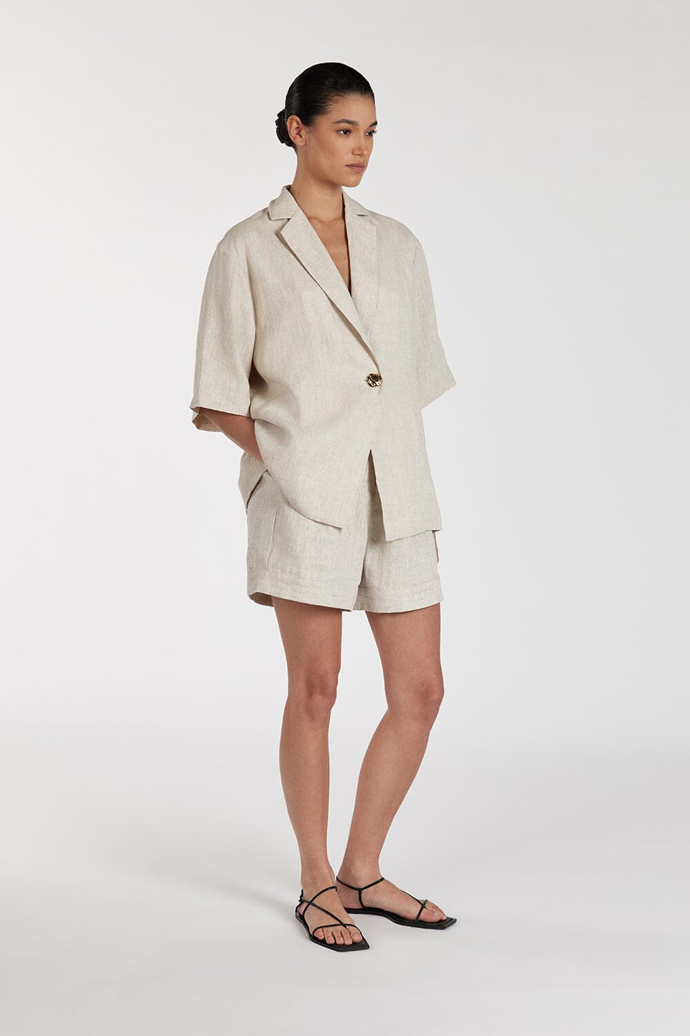 ALONDRA NATURAL LINEN SHORT Clothing DISSH Boutiques 