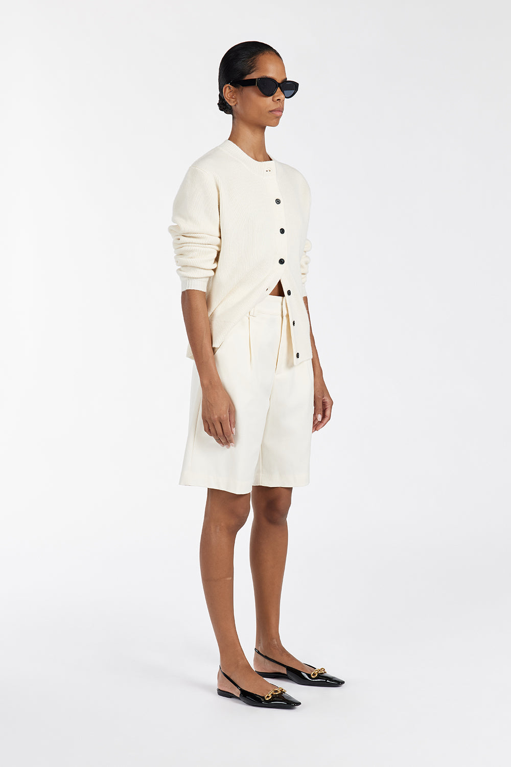 BECKHAM CREAM BERMUDA SHORT Clothing DISSH Boutiques 