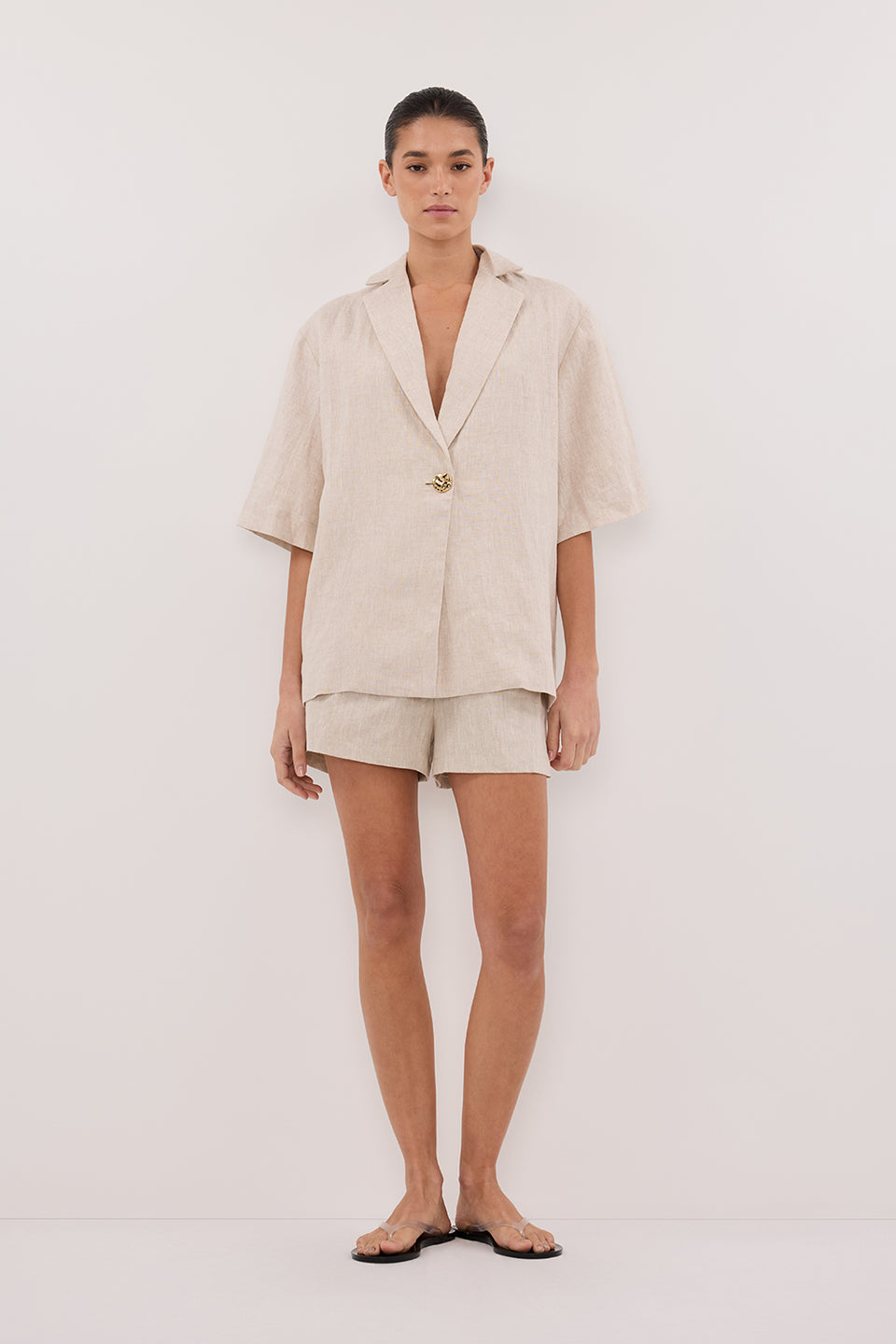 CORY NATURAL LINEN SHORT Clothing DISSH Boutiques 
