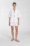 CORY WHITE LINEN SHORT