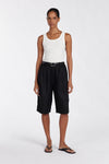 KAYLA BLACK LINEN BERMUDA SHORT