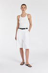 KAYLA WHITE LINEN BERMUDA SHORT