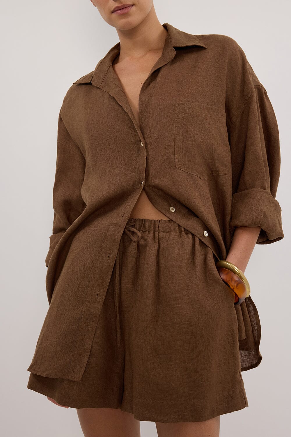 LUNE FONDANT LINEN SHORT Clothing DISSH Boutiques 