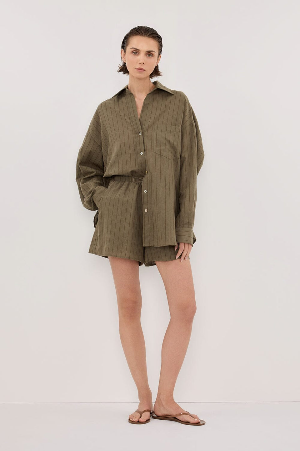 OLLIE MOSS STRIPE SHORT Clothing DISSH Boutiques 