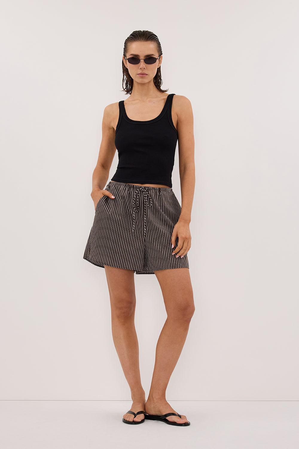 PALMA B.CHOC SILK BLEND SHORT Clothing DISSH Boutiques 