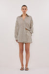 ELLIE CREAM STRIPE DRAWSTRING SHORTS