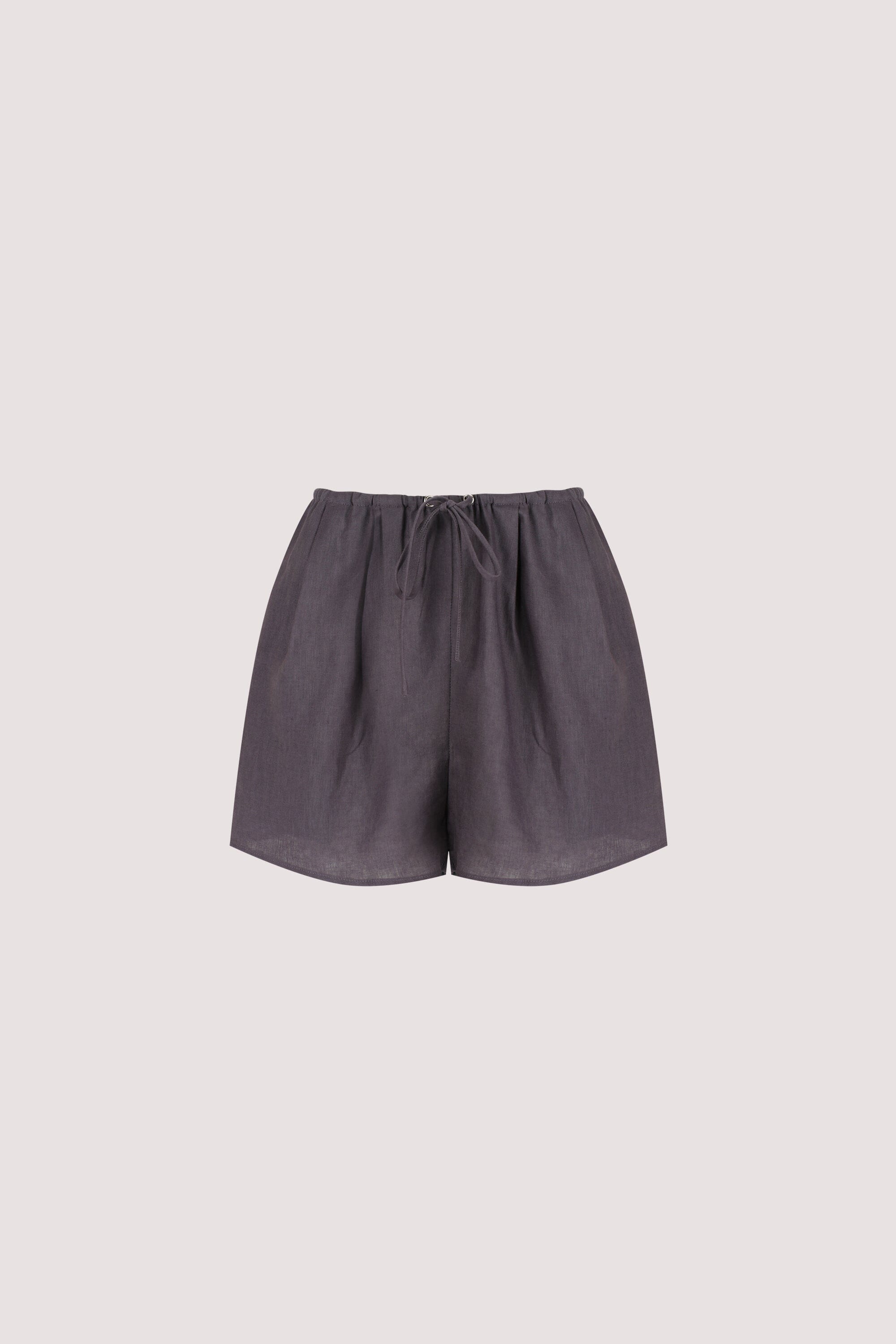 CARLA WASHED INDIGO LINEN SHORT