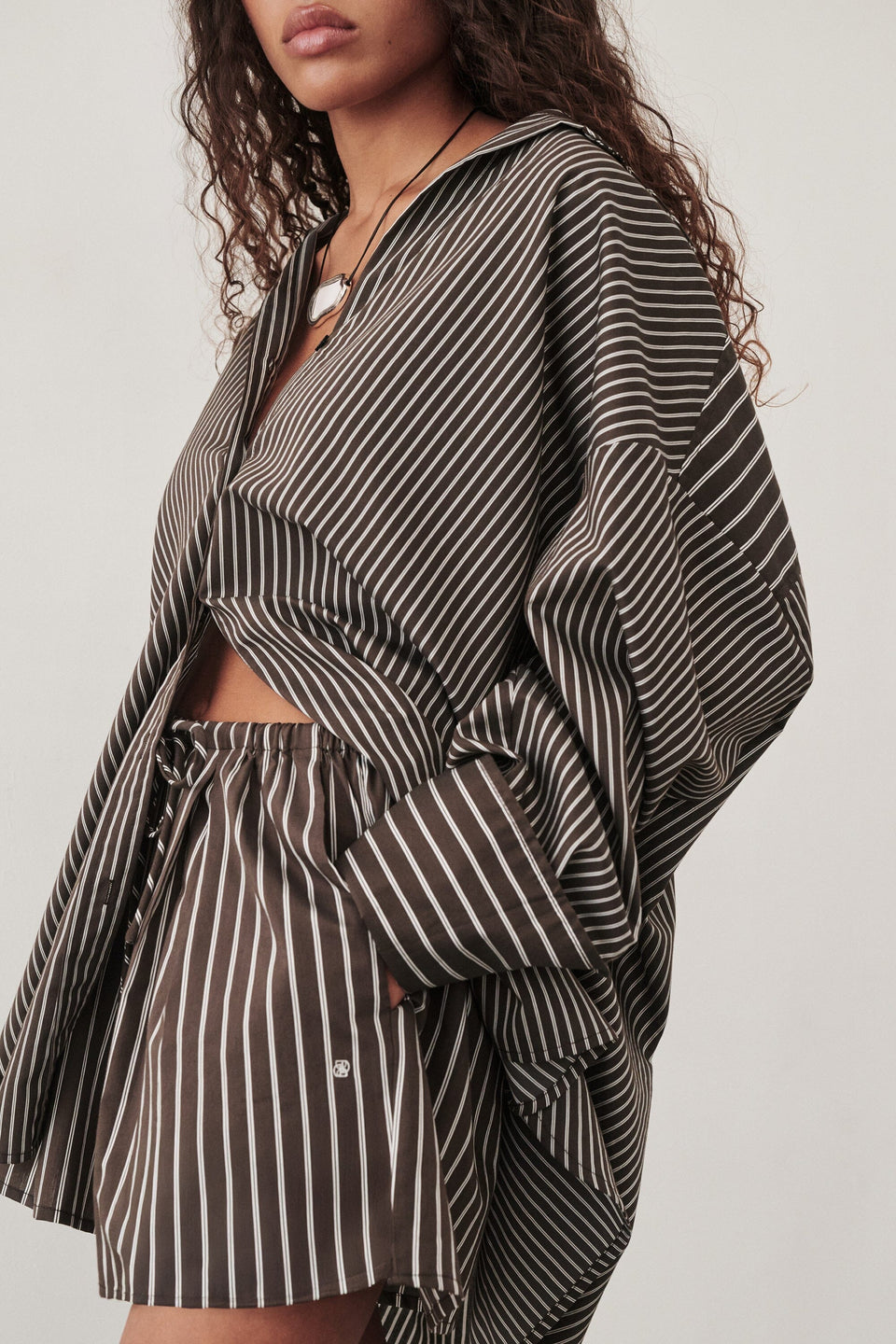 SABLE BITTER CHOC SILK BLEND SHORT Clothing DISSH Boutiques 