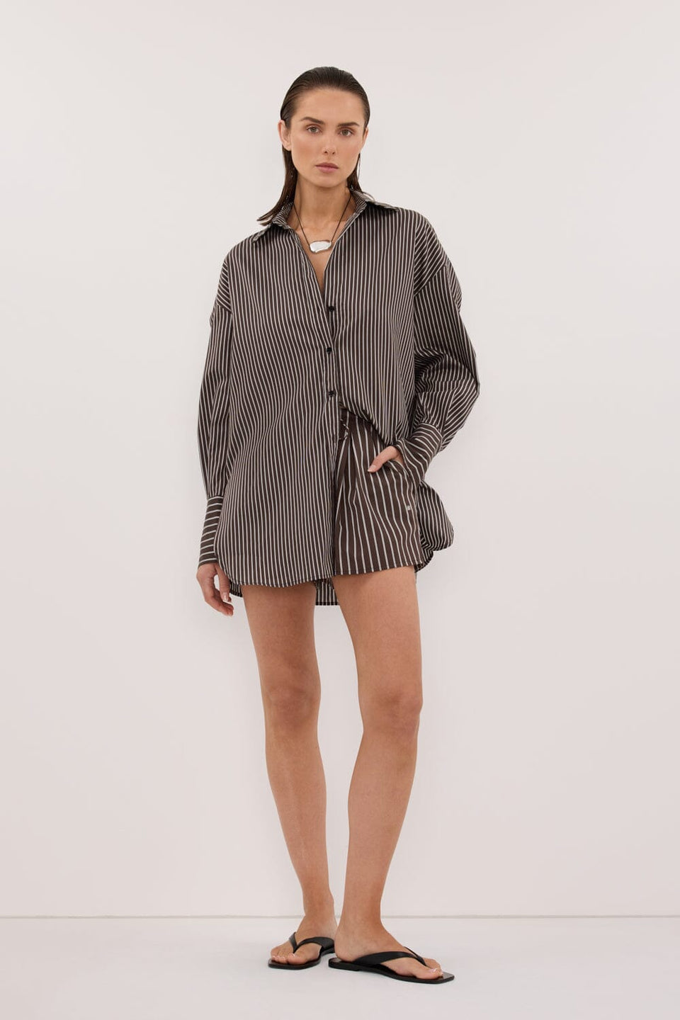 SABLE BITTER CHOC SILK BLEND SHORT Clothing DISSH Boutiques 