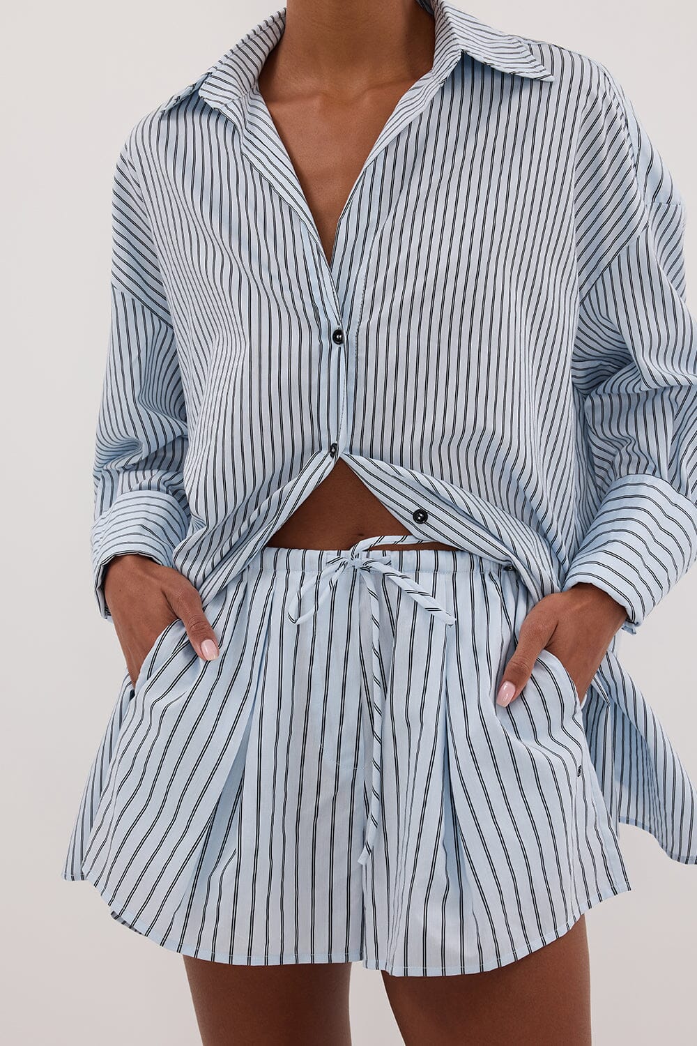 SABLE ICE BLUE SILK BLEND SHORT