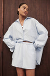 RHEA 2.0 ICE BLUE COTTON SHORT