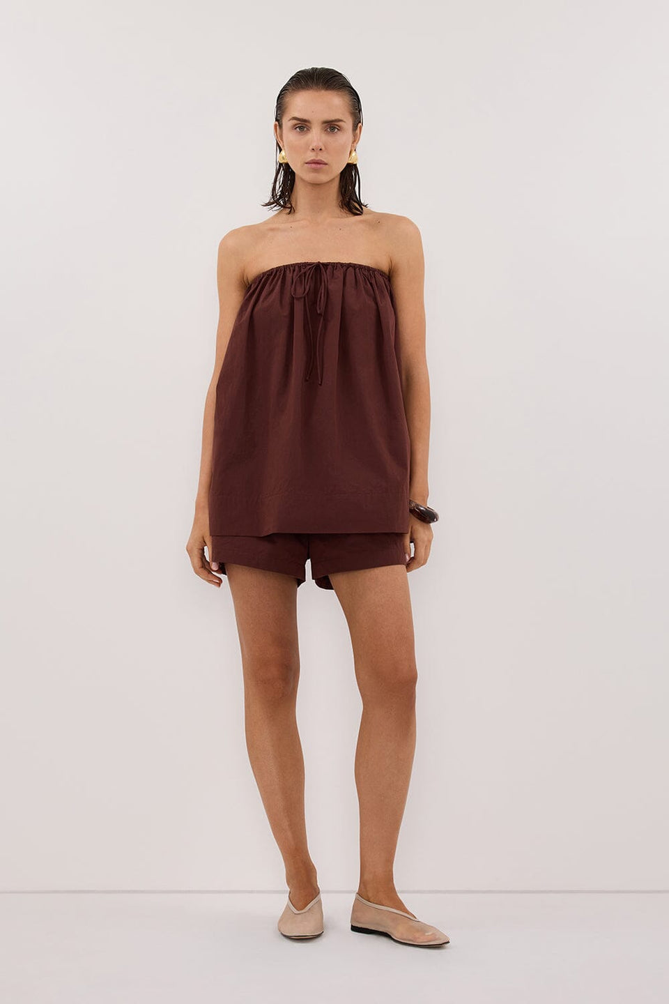 SOMMER CINNAMON POPLIN SHORT Clothing DISSH Boutiques 