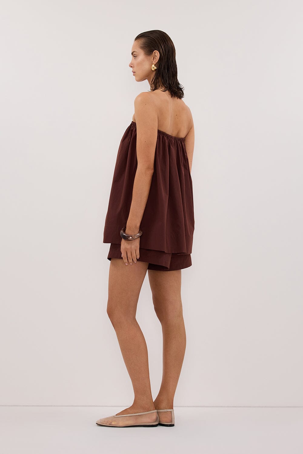 SOMMER CINNAMON POPLIN SHORT