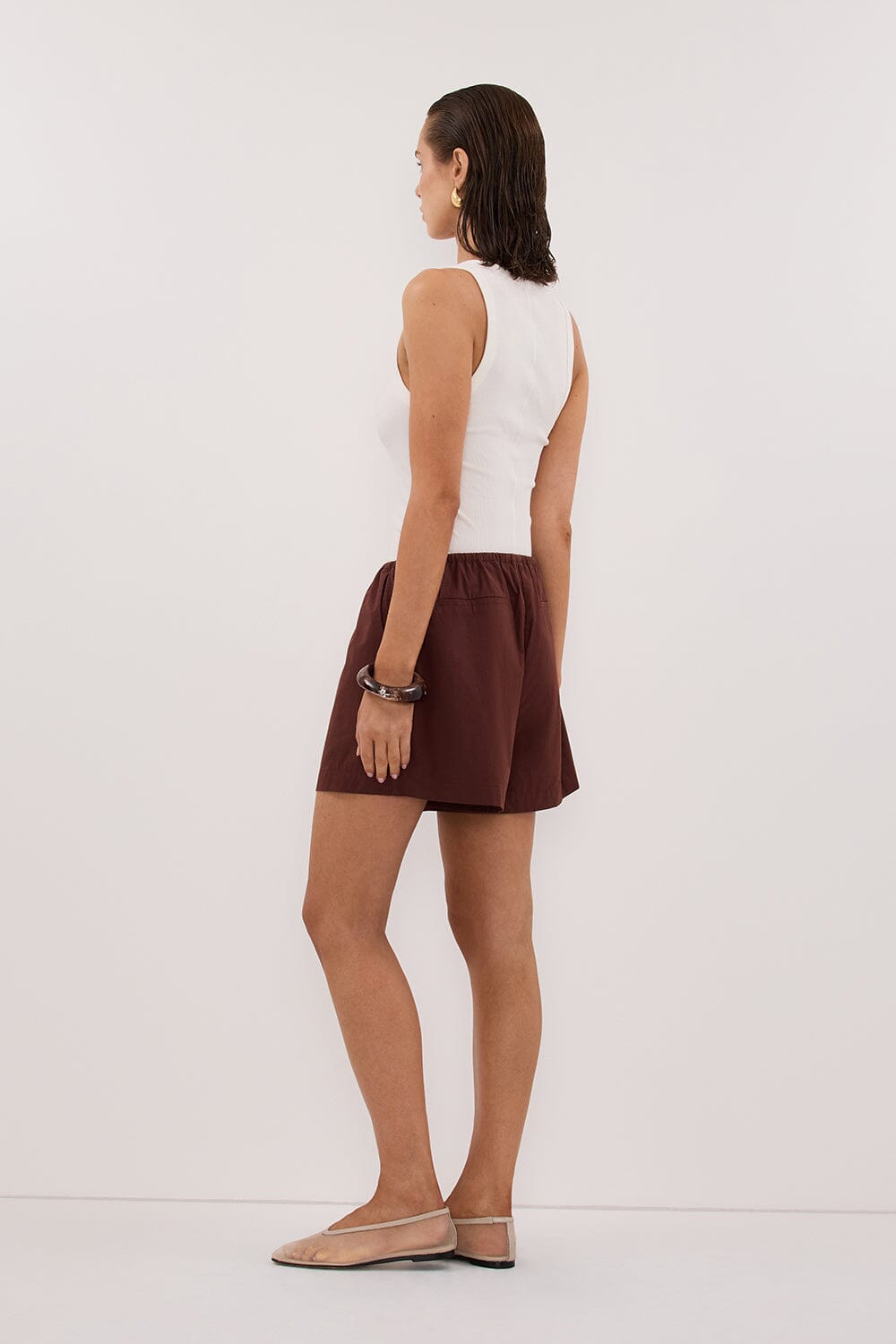 SOMMER CINNAMON POPLIN SHORT