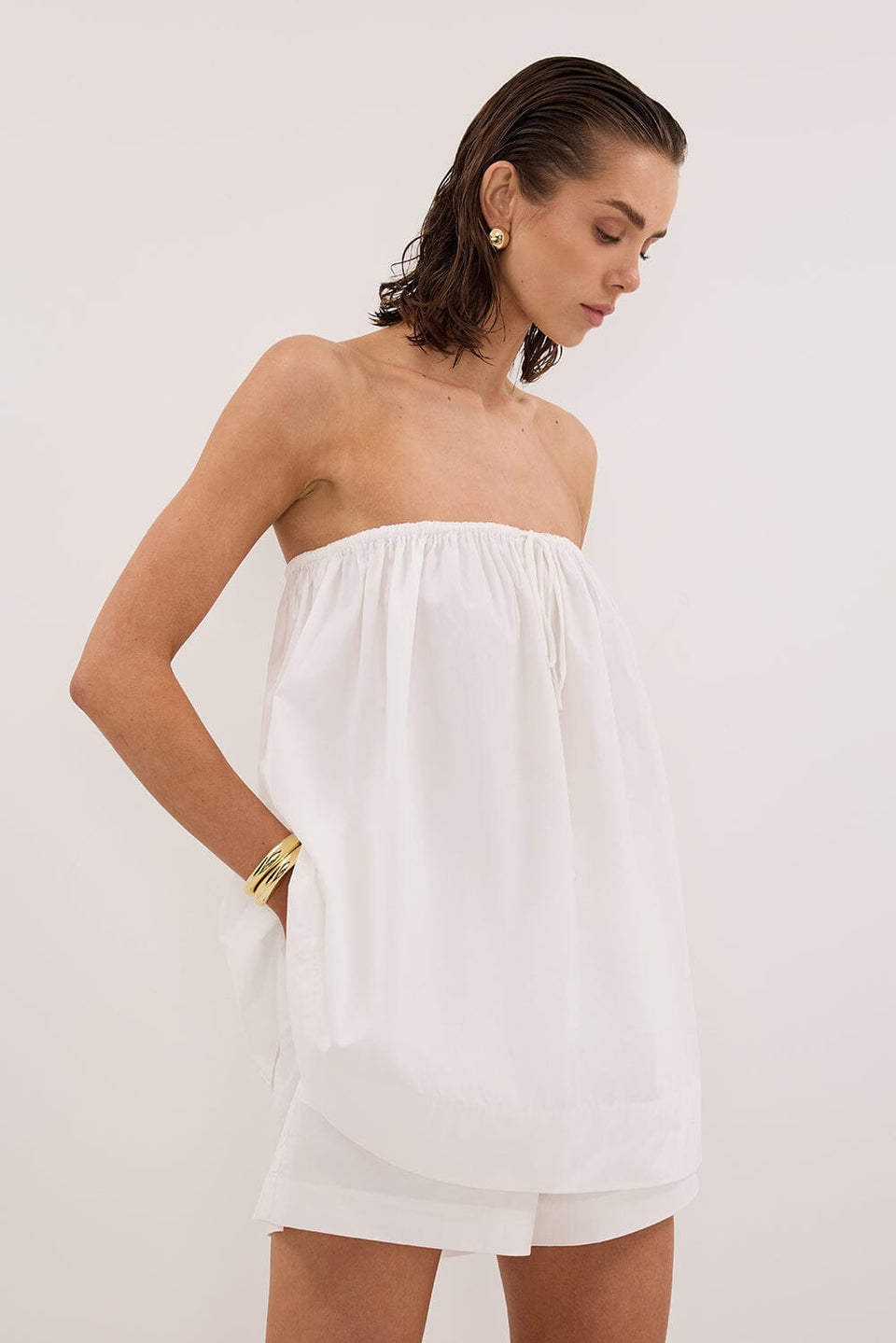 SOMMER WHITE POPLIN SHORT Clothing DISSH Boutiques 