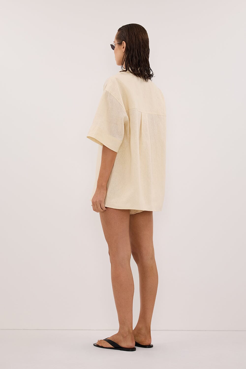 HELENA STRAW LINEN SHORT